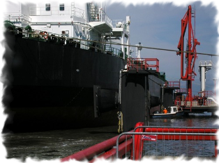 Jet Fuel Ship at the docks